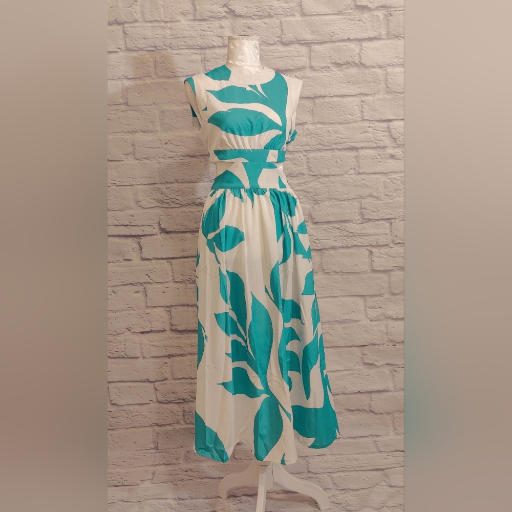 Womens Cut Out Dress , Sleeveless Casual Beach Maxi Dress Nwot